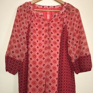 St. John’s Bay Women's Peach Color V-neck Blouse